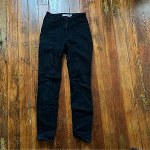 American Apparel High Rise Black Skinny Jeans